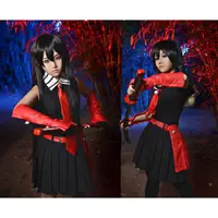 在飛比找蝦皮購物優惠-斬·赤紅之瞳赤瞳衣服套裝黑瞳cosplay服裝假髮皮具刀劍終