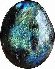 Bacatgem Natural Labradorite Irregular Polished Crystals and Healing Stones,Worry Stone Pebble Chakra