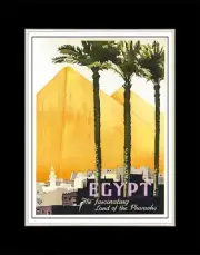 1937 Egypt the Fascinating Land of the Pharaohs - Matted for 11x14 Frame