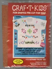 Vintage Craf-T-Kids Pre-Cut Letter Shapes Kit Alphabe-Tricks Set Projects Crafts