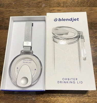 BlendJet 2 Orbiter Drinking Lid BPA-Free Strap Self Cleaning Leak Free NIB