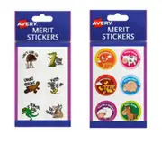 Avery Permanent Round Animals Merit Stickers 96pcs - Aussie