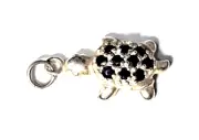 Vintage Sterling Silver Sapphire Turtle Necklace Pendant or Charm Lot