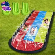 Triple Lane Lawn Water Slides, for Backyard Games Slip and Slide with 3 Boogie B