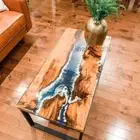 Coffee, Dinning Epoxy Table Top Resin Table Walnut Custom Order For Home Decor