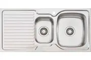 Oliveri Endeavour 1 & 1/2 Bowl Inset Sink With Drainer EE02