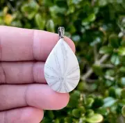 Sea Biscuit Fossil Pendant - POLISHED - Necklace - Jewelry - Handmade