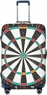 [STVYUKL] Dart Board (2) Luggage Cover Personalized Elastic Washable Suitcase Cover Luggage Protector Auti-Scratch Suitcase Case Protector Fits 18-32 Inch Luggage, Black, Medium