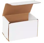 Pack of 50 Strong Corrugated Mailer 6x4x4 White Square Folding Mailing Boxes