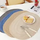 Hand-woven Table Mats Coasters Washable Pot Mat for Dining Table
