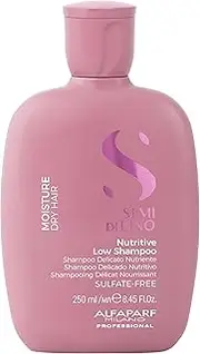 Alfaparf Milano Semi Di Lino Nutritive Low Shampoo - Sulfate, Paraben, Paraffin Free - Moisturizes, Hydrates, and Adds Glossy Shine - 8.45 oz