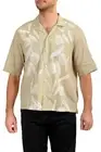 Hugo Boss Men's "Lars" Regular Fit Beige Floral Short Sleeve Shirt US M IT 50