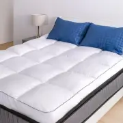 Mattress Topper Twin, Cooling Plush Pillow Top Mattress Pad Feather Bed Topper,