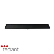 Radiant Tile Insert Linear Shower Grate-100mmx900mm-74mm Outlet-Matte Black
