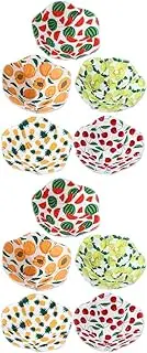 Healeved Microwave Bowl Hugger 10 Pcs Insulated Bowl Set Hot Safe Microwave Bowl Holder Insulation Hugger Noodles Bowl Containers Silicone Sponge Bowl Covers Oven Soup Bowl Polyester Cotton Hand Warmer