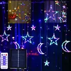 LED Fairy String Wall Lights Moon Star Curtain Xmas Wedding Party Decor Lights