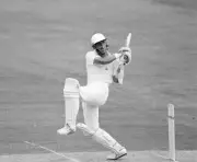 Alec Stewart of England batting at Lord's cricket ground in London- Old Photo
