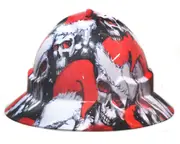 Cool Hard Hats Unisex SANTA SKULLS Pro Choice Wide Brim Hard Hat