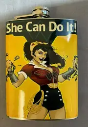 She Can Do it 8oz Stainless Steel Flask Drinking Whiskey Liquor
