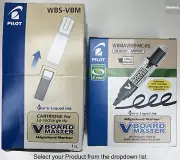 Pilot V Board Master S Bullet Chisel Whiteboard Marker Pens & Refill Cartridges