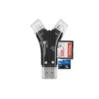 USB3.2 SD TF Card Reader for iPhone iPad Android Mac Computer Camera, for Lig...