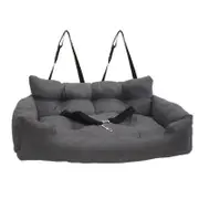 Car Seat for Dogs Adjustable Straps Comfortable and Safe Medium/Large Dogs Storage Bags Pet dark gray