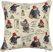 Signare Tapestry Paddington Bear Pillowcase Double Sided Square Cushion Cover (CCOV-PADD)