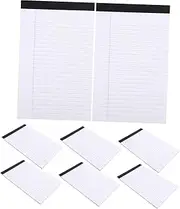 JEWEDECO School Memo Pads 8pcs A5 Legal Writing Pads Wide Ruled Tearable Notepads Paper Wide Ruled