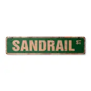 SANDRAIL Vintage Street Sign Metal Plastic dune buggy sand rail sand