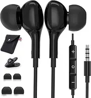 Gsangoo 3.5mm Earbuds Wired with Mic, for Samsung A32 A52 5G Wired in-Ear Headphones 3.5mm Headphone Jack Stereo Magnetic Earphones Wired for Samsung A02s A12 2021 Pixel 4a LG iPad Mini Moto Tablets