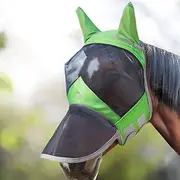 Harrison Howard CareMaster Pro Luminous Fly Mask Full Face Pasture Green (M; Cob)