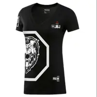 在飛比找蝦皮購物優惠-Reebok UFC MMA 女款修身V領短袖上衣