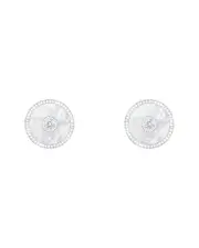 Splendid Pearls 12-13mm Pearl CZ Studs