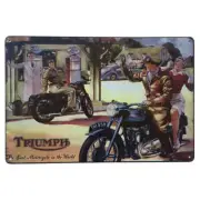 Triumph Best Motorcycle Sign 30x20cm - British Motorcycle Bike Sign Man Cave