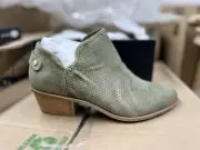 Dr. Scholl's Women's Ankle Boots Zip Buckle Faux Suede Comfort