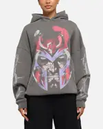 [AMERICAN THRIFT] American Thrift Marvel X-men Magneto Premium Hoodie Washed Charcoal - Size S S Washed Charcoal