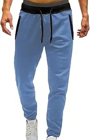Men's Sweatpants Casual Drawstring Elastic Waist Joggers Fashion Tapered Gym Running Workout Pants with Pockets
