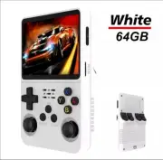 R36S 3.5Inch IPS Screen Retro Handheld Game Console Portable (WHITE)