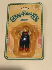 Vintage Cabbage Patch Kid Doll Eraser Preemie Boy 3" Toy On Original Card 1984