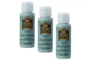 3x Plaid FolkArt Terra Cotta 59ml Acrylic Art Paint Shale Green Textured Finish