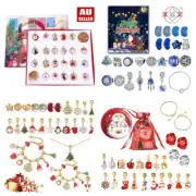 2024 Christmas Advent Calendar Bracelets Set 24 Grids Gift for Women Girls Kids