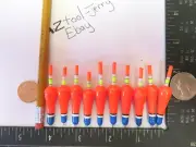 10 NEW WOOD SLIP FLOATS / BOBBERS PANFISH ICE FISHING NO FREEZE UP ON LINE B183