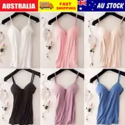 Camisole Tops With Built in Bra Adjustable Strap Vest Padded Tank Tops CAMI NEW