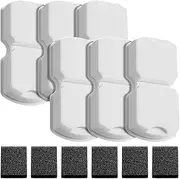 HOOISE Replacement Cat Water Fountain Filter,6Pack Replacement Filters of 6 Filters + 6 Sponges for HOOISE 74oz Automatic Pet Fountain Cat Water Dispenser