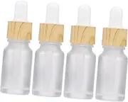 GANAZONO 4pcs Glass Essential Oil Dropper Bottles Reusable Travel Dispenser Container for Perfumes Massage Oils and Sample Mixtures Airtight Design for Safe Storage
