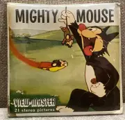 Vintage Mighty Mouse View Master Pack SEALED Sawyer B526 Terrytoon Powerful Puss