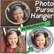 CUSTOM PURSE HANGER HANDBAG Table HOOK w/ YOUR PICTURE or LOGO FREE SHIPPING TOO