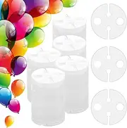Kigley 200 Pcs White Clear Balloon Clips for Sealing Plastic Round Balloon Tie Tool Balloon Tying Tool Balloon Fasteners Wedding Party Birthday Accessories for Quick Knotting Christmas Arch, 23 x 2 mm