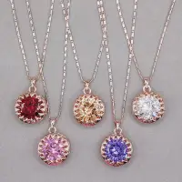 在飛比找蝦皮購物優惠-[現貨]fashion jewelry 圓鑽鈦鋼項鍊 華麗圓