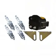 Bosch 4 Spark Plugs+Ignition Coil for Ford Laser KA KB KC Meteor GA GB I4 8V